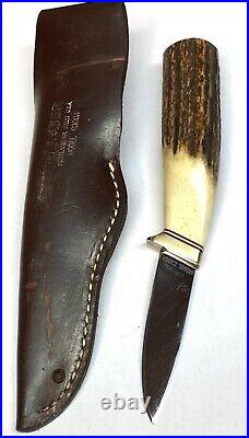 Vintage Gerber Portland Oregon C300A Fixed Blade Hunter with India Stag Handles