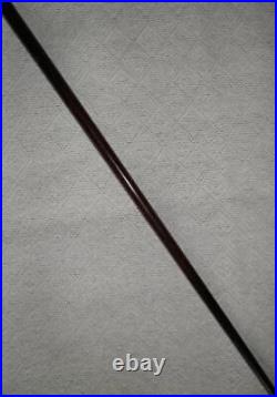 Vintage Hallmarked 1938 Silver Snakewood Walking Stick / Cane Bovine Horn Handle