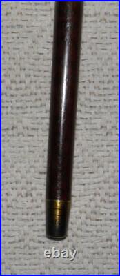 Vintage Hallmarked 1938 Silver Snakewood Walking Stick / Cane Bovine Horn Handle