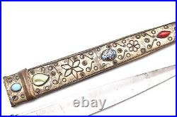 Vintage Handmade Caucasian Dagger, Kinjal, Forged Steel Sword, Kindjal Knife 13