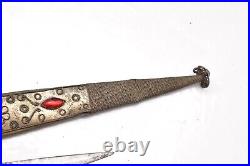 Vintage Handmade Caucasian Dagger, Kinjal, Forged Steel Sword, Kindjal Knife 13