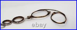 Vintage Horn Lorgnette With Sterling Silver Connectors On Sterling Silver Chain