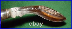 Vintage Indian Silver Sheathed with Jewels Kukri, Khukuri Knife