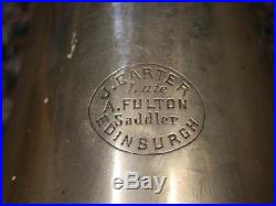 Vintage J. Carter Edinburgh Silver Plate Coaching Horn With Original Leather Case