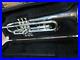 Vintage-King-601-Trumpet-948843-horn-rare-silver-with-case-Nice-01-cqw