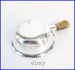 Vintage Monogrammed Sterling Silver Porringer Bowl with Horn Handle