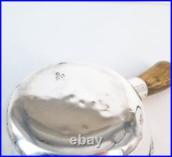 Vintage Monogrammed Sterling Silver Porringer Bowl with Horn Handle