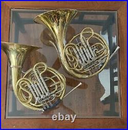 Vintage Reynolds Brass Double French Horn Contempora With Nickel Silver Trim