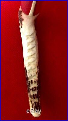 Vintage Riding Crop Silver Collar By H. S. London 1950, With Carved Horn Handle