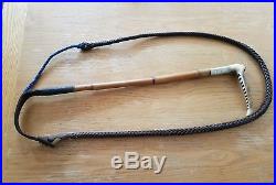 Vintage Riding / Hunting Crop / Whip With Antler Horn Handle And Silver Band