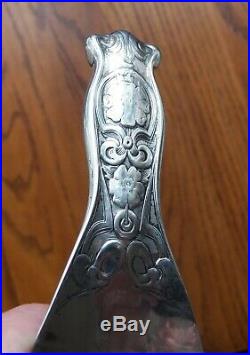Vintage Sterling Shoe Horn 2088 Very Fancy with Flowers 6.5 Inches Long x 2 Inch