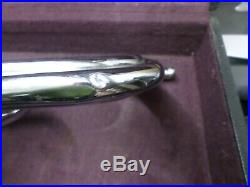 Vintage york bugle horn silver color one valve with original case