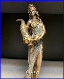 Wealth Small Statue With Veronese Plenty Horn 28cm, Good Luck Symbol