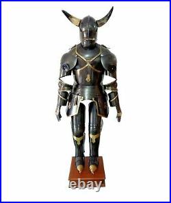 Wearable Medieval 15th Century Body Knight Gothic Full Suit of Armor with Horns