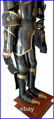 Wearable Medieval 15th Century Body Knight Gothic Full Suit of Armor with Horns