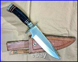 William Son Beautiful Fixed Blade Knife with Original Leather Sheath 12 3/4