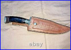 William Son Beautiful Fixed Blade Knife with Original Leather Sheath 12 3/4