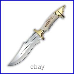 Wolf Knife Custom Engraved 4034 German Steel Hunting Knives Deer Antler Handle
