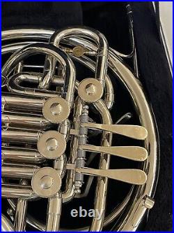 XTRA-Clean Holton H-177 Double French Horn, Solid Nickel-Silverwith Case, Mpce