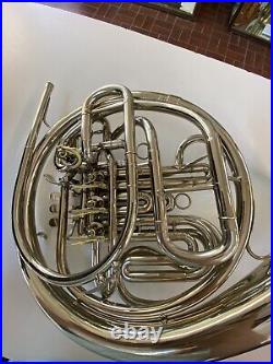 XTRA-Clean Holton H-177 Double French Horn, Solid Nickel-Silverwith Case, Mpce