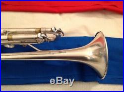 YAMAHA 2335 SILVER VINTAGE TRUMPET WITH HARD CASE & Mpc VERY VERY NICE HORN