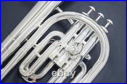 YAMAHA Alto Horn Silver-Plated YAH-203S with Hard Case Used shipping from Japan