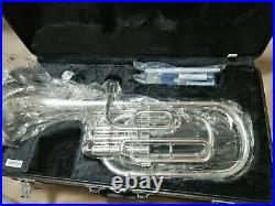 YAMAHA YAH-203S Alto Horn 3 Piston Top Action Silver with case & Mouthpiece NEW