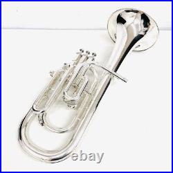YAMAHA YAH-203S Alto Horn Silver-Plated with hard case New
