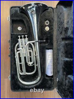 YAMAHA YAH-203S Alto Horn Silver-Plated with hard case Used