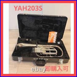 YAMAHA YAH-203S Silver Alto Horn Eb with Hard Case 2 Mouthpieces & Manual