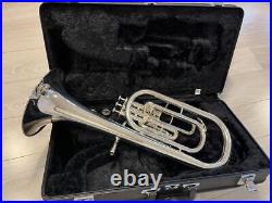 YAMAHA YAH-203S Silver Alto Horn Eb with Hard Case 2 Mouthpieces & Manual