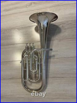 YAMAHA YAH-203S Silver Alto Horn Eb with Hard Case 2 Mouthpieces & Manual