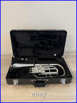 YAMAHA YAH-203S Silver Alto Horn Eb with Hard Case 2 Mouthpieces & Manual