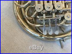 Yamaha 668 Silver-Nickle Full Double French Horn With Original Hard Case