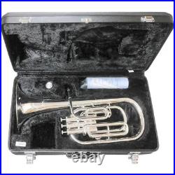 Yamaha Alto Horn YAH-203S Eb Silver-Plated 3 Piston Top Action with Hard Case