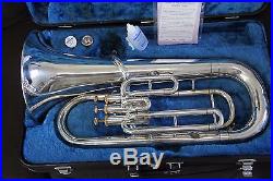 Yamaha YEP201 Euphonium Horn YEP 201 SILVER Baritone with Hard Case & Mouthpice