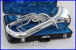 Yamaha YEP201 M Euphonium Horn YEP 201 SILVER Baritone with Hard Case VERY NICE