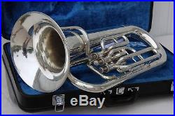 Yamaha YEP201M Euphonium Horn YEP 201 SILVER Baritone with Hard Case VERY NICE