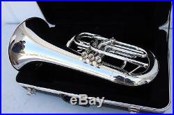 Yamaha YEP202 MARCHING Euphonium Horn YEP 202 SILVER Comes With Case, EXCELLENT