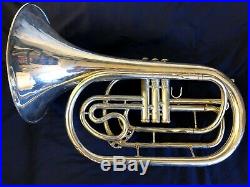 Yamaha YHR-302MS Bb Marching French Horn in Silver Plate with Case #201060