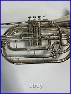 Yamaha YHR302MS Silver Marching French Horn Mellphone With Case Ready To Play