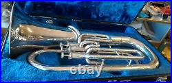 Yamaha Ybh 201s Silver Marching Horn With Case