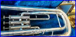 Yamaha Ybh 201s Silver Marching Horn With Case