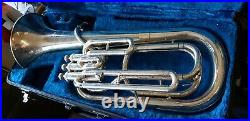 Yamaha Ybh 301 Silver Marching Horn With Case