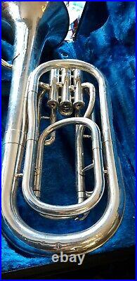 Yamaha Ybh 301 Silver Marching Horn With Case