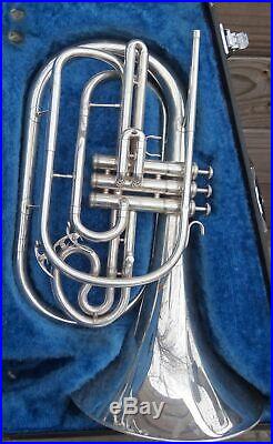 Yamaha Yhr-302ms Marching French Horn Silver #201947 With Case