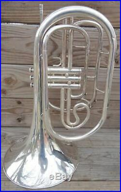Yamaha Yhr-302ms Marching French Horn Silver #201947 With Case